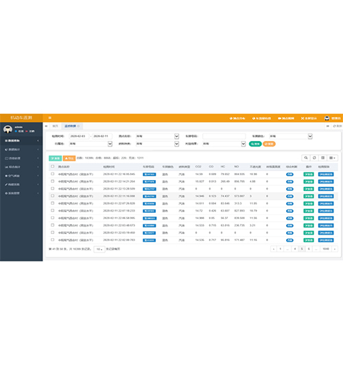尾气信息数据控制平台